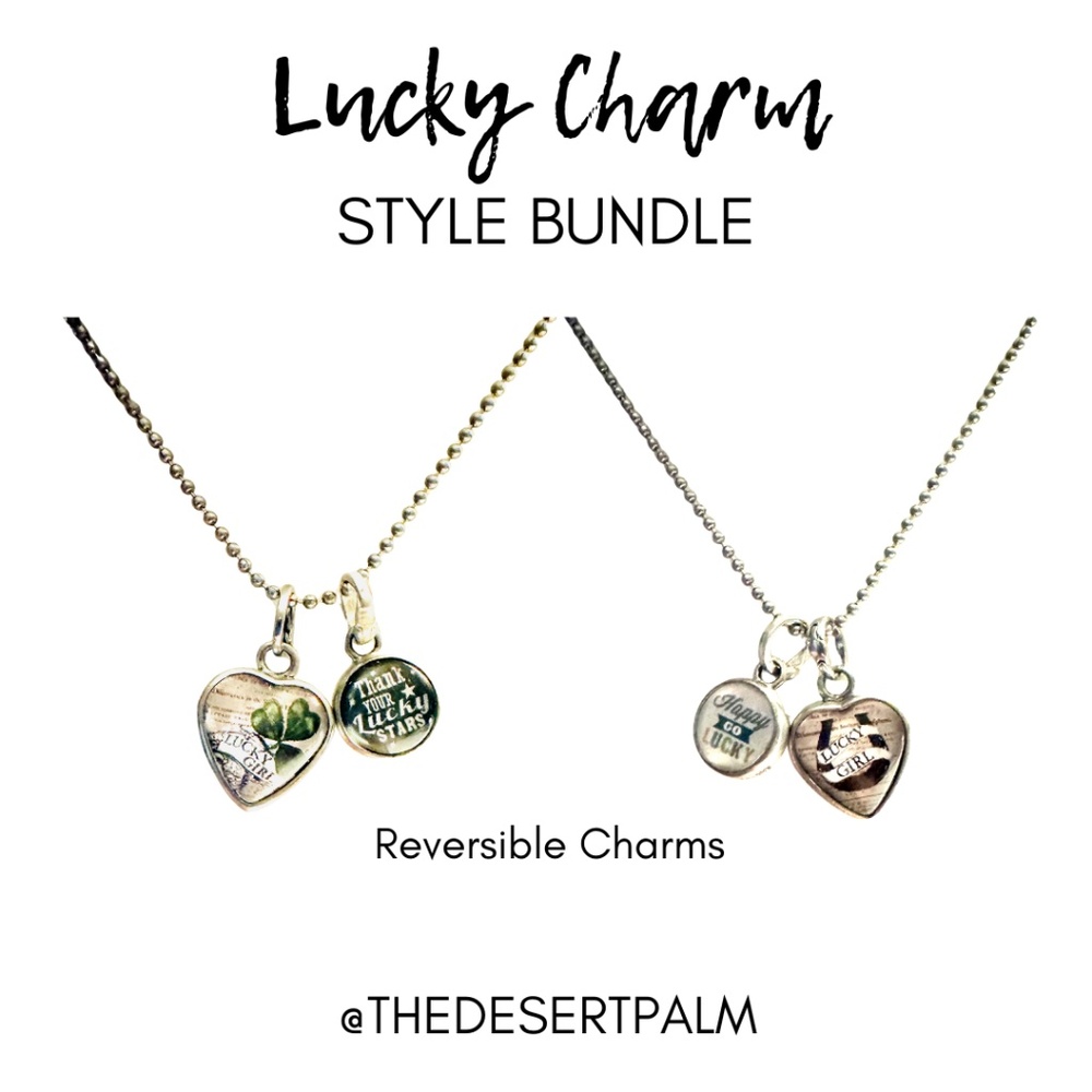 Lucky Charm Jewelry Bundle 🍀| St. Patrick’s Day Clover Lucky Girl Reversible NK